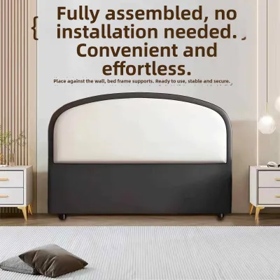 Princess Backrest Bed Headboard Simple Modern Wooden Fabric
