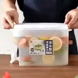 【Buy 1Get 1】3.5L Cold Kettle With Faucet Refrigerator Cold Water Beverage Kettle Food Grade Large Capacity Drink Dispenser For Household Daily Home Party Fruit Tea Lemonade Iced Juice Small Stall Milk Tea Shop Cafe Bar Business Use