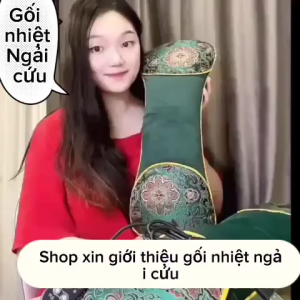 Gối Ngải Cứu Điện Thảo Dược Làm Nóng Cổ Giúp Massage Vai Gáy Cổ Hương Thơm Thảo Mộc