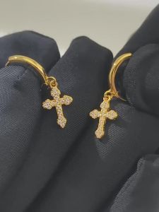 SHISHANGMEIDI | Silver Cross Earrings Exquisite Unique