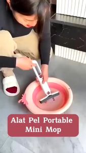 CLAIYDREAM Alat Pel Mini / Portable Mop / Kain Pel Spons Busa Pembersih Ruangan Penyerap Air Untuk Meja Kaca Jendela Toilet Cermin Dapur