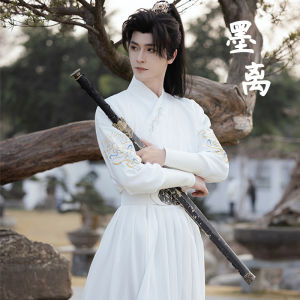 ชุดฮันฟูชายหาดสไตล์ใหม่ Original XiangFeng ฤดูใบไม้ผลิและฤดูร้อน ผู้ชายและผู้หญิง นักบุญเล่นกันอย่างสุดเท่ ลำลอง สไตล์ชาติ กระโปรงยาวปานกลาง ปักลาย