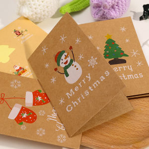 18 cái/Bộ thẻ chúc mừng giáng sinh vui vẻ với phong bì tự làm năm mới Xmas bưu thiếp Thẻ quà tặng lễ hội trang trí tiệc