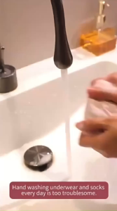 Máy giặt mini không dây sạc pin 3000mAh máy giặt đồ lót tất 2 chế độ bảo vệ sợi vải gấp gọn tiện lợi mang đi du lịch máy giặt đồ cho bé