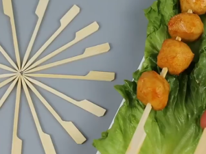 100Pcs Bamboo Teppo Skewer BBQ Sticks Disposable Burger Skewers Kebab Stick Skewer