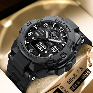 Supraone Brand Electronic Sports Watch for Men Youth Students Middle High School Rubber Band Quartz Movement Waterproof 50ATM