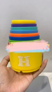Mainan Anak Susun Gelas Warna Warni / Stacking Cup Toys / Mainan Edukasi Anak