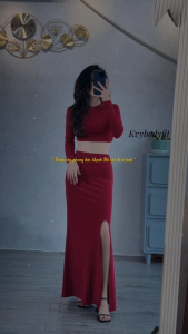 Áo thun croptop tay dài Kvy A4 chất cotton nhập mịn dày dặn siêu co giãn thích hợp mặc ở nhà đi chơi đi dạo