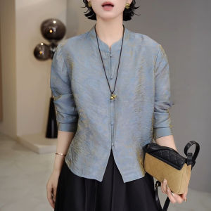 Shalldoer | Elegant New Chinese Style Long Sleeve Womens Shirt