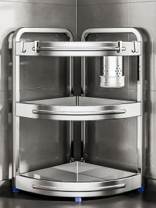 B&W | Stainless Steel Multi-functional Corner Seasoning Organizer
