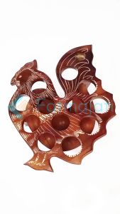 Tempat Aqua Air Mineral Gelas 12 Lubang Kayu Jati Asli Blora