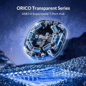 (MH4U-U3) ORICO ฮับใส4พอร์ต5Gbps USB3.0ตัวแยกความเร็วสูง USB3.0พร้อมพอร์ตจ่ายไฟ Micro USB สําหรับแล็ปท็อปพีซีอะแดปเตอร์ OTG เดสก์ท็อป