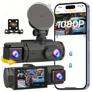 Camera Hành Trình 3 Kênh 1080P WiFi DVR Xe Hơi Ba Ống Kính Với Cảm Biến G Phát Hiện Chuyển Động Và Dải Động Rộng