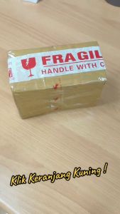 [TERLARIS] KSATRIA Tape Lakban Fragile 48MM X 60 / 80 Yard -Pcs