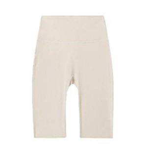 Womens High-Waist Butt-Lifting Yoga Pants Five-Quarter Length Non-Curling Running Cycling Sporty Tight Fit Bare Feeling