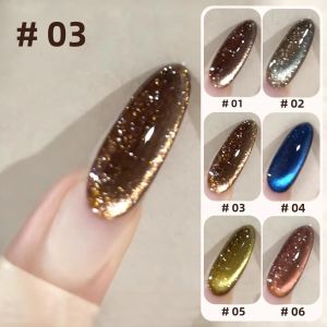 Sơn Móng Tay Gel Màu Đen Nâu Kiểu Pháp 10ML Hiệu Ứng Mắt Mèo Đa Bóng Màu Tối Dành Cho Mùa Thu Đông 2025 Kiểu Mới 1 Cái