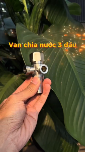 Van chia nước 3 nhánh ren ngoài 21 inox 304 Hobby home decor DNV4