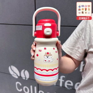 Cốc Nước Giữ Nhiệt Di Động Cho Bé Gái Đi Học Cốc Nước Bằng Thép Không Gỉ 520ml Cốc Nước Có Van Chui Cốc Nước Dễ Thương