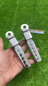 Cặp Gác Chân Phụ Inox Bậc Bi Siu Cứng chế gắn các dòng xe máy xe điện