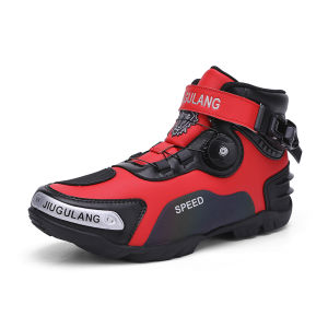 New Motorcycle Boots Men Women Knight Outdoor Riding Anti-slip Winters Sneakers Shoes Bicycle Mountain Racing Road Speed Autumn