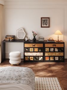 MEISD | Adjustable Vintage Style Bedroom Makeup Desk with Organizer and Dresser