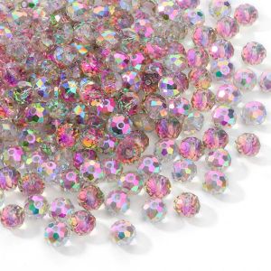 8mm Czech Faceted Rondelle Beads 84pcs AAA Crystal Glass Loose Spacer Beads for DIY Craft Jewelry Bracelet Making Supplies