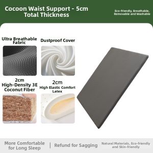Firm Mattress with Collapse Prevention and Waist Support 1.5m