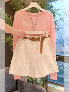 Stylish Pink Sun Protection Three-Piece Set
