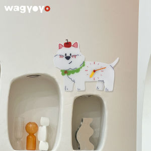 Original West Highland Clock Cute Silent Dog Hanging Clock Living Room Modern Acrylic Material Battery Powered Animal Pattern