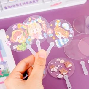 20 PCS พัดลมเปล่า ขนาดเล็ก แบบใส DIY