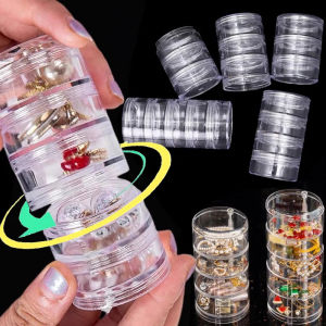 Jewelry Storage Box Multilayer Organizer Storage Rack for Bracelet Earrings Watch Plastic Storage Box Display Rack with Cover