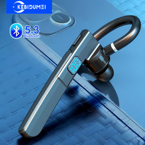 Kebidumei | Ear-hook Headphones Bluetooth 5.3 Earphone Business Wireless Headset LED Display HIFI Stereo Noise Reduction Earbud for Phone