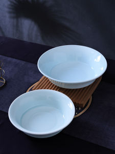Jingdezhen Blue Porcelain Wide-Mouth Soup Bowl Ceramic Tableware Japanese Style Fish Stew Bowl Commercial And Home Use