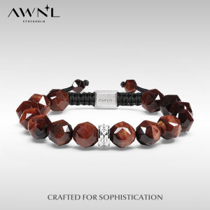 Nordic Style Red Tiger Eye S925 Silver Bracelet