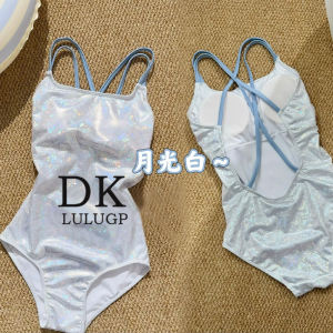 DK Moonlight White Speed Suit Swimsuit Womens Gym Special High-End 2025 New Popular One-Piece Swimsuit Casual Swimwear