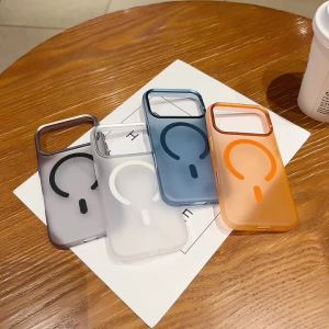 Luxury UltraThin PC Matte Clear For Magsafe Case for iPhone 17 Pro Max Air Magnetic Wireless Charge Transparent Shockproof Cover