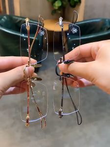 GMLV แว่นตากับแฟชั่น แว่นสายตาร่วมกัน ป้องกันรังสี แว่นตาเกาหลี แว่นคอมพิวเตอร์สีผืนผ้า สำหรับผู้ชาย