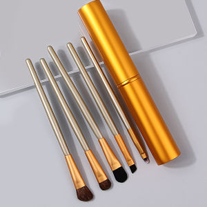 6 multi-functional soft eye makeup set brushes with aluminum tube brushes to meet all kinds of eye makeup needs