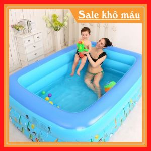 Bể bơi hồ bơi cho bé trẻ em phao thành cao mini