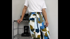 Rainbow Colorblock Casual Wide Leg Pants For Men Summer Streetwear Baggy Retro Trousers