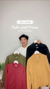 Zalmore Basic Men Bomber Jacket Premium Cotton - Jaket Bomber