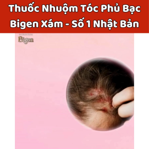 Thuốc Nhuộm Tóc Phủ Bạc Tại Nhà Bigen Xám - Phủ Bạc Thảo Dược Dưỡng Tóc Mềm Mượt 80ml chính hãng.