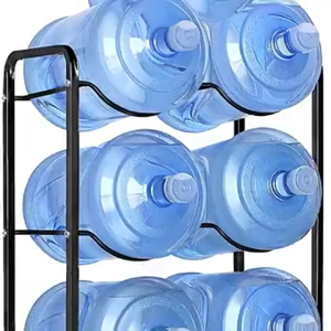 Heavy-Duty Metal Water Bottle Holder Rack 5-Tier Space-Saving Dispenser Organizer Easy Load & Anti-Rust