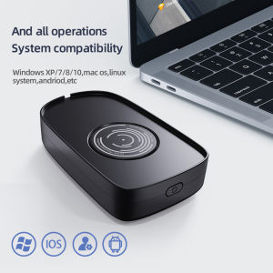 [Vodool Home Mall] Simulate Mouse Mover with Button Automatic Mouse Movement Simulator 5V 1A Wired Wireless Mouse Compatible for Computer Awakening for Keeps PC Active