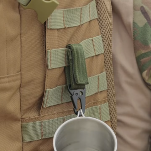 🇹🇭THKOK พวงกุญแจ พวงกุญแจร้อยเข็มขัด ร้อยกระเป๋า พวงกุญแจทหารถักเชือกเส้นเล็กไนลอนโลหะสามเหลี่ยมหัวเข็มขัดความแข็งแรงสูง