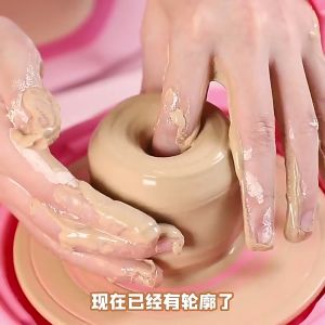 Pottery Wheel Set Kids DIY Ceramic Air Dry Sculpting Clay Art and Craft Paint Kit Aged 8 and Up Educational Toy