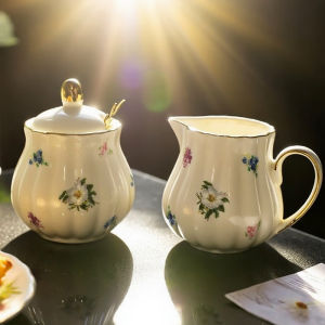 Exquisite Ceramic Coffee Milk Pot Concentrated Coffee Small Milk Cup Fine Sugar Jar Milk Jug Coffee Artistic Creamer Pot