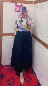 ONE SET RAYON ABSTRAK MIX LINEN/SETROK RAYON MIX LINEN/BUSANA MUSLIMAH TERBARU