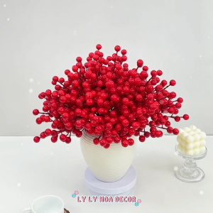 Nhánh Đào Đông.Combo 10 cành đào đông trang trí tết cắm điểm. Hoa Lụa Decor