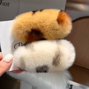 Large Size Faux Rabbit Fur Hair Clip: Adorable & Fluffy Hair Accessories